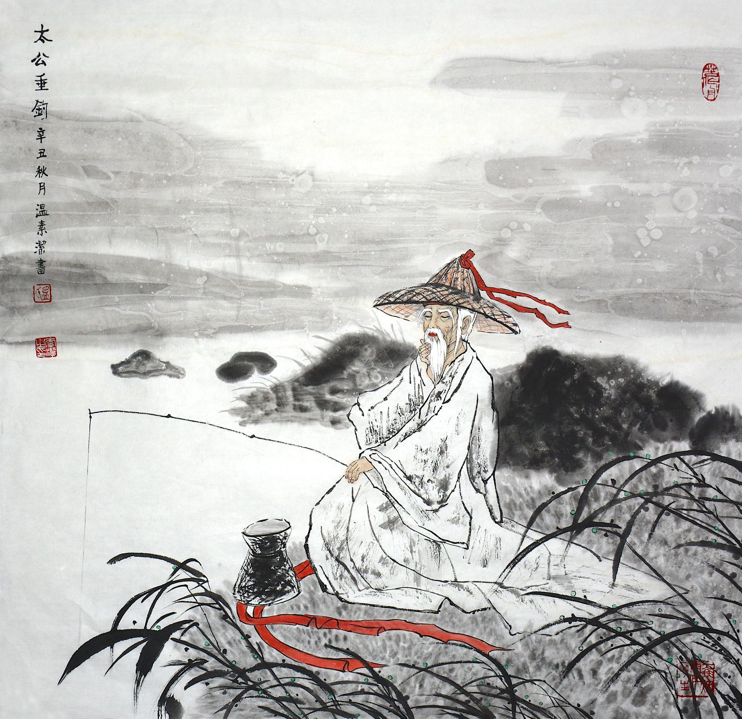 太公垂钓图